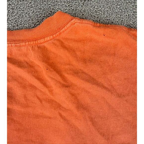 Disney T Shirt Men L Orange Mickey Mouse Graphic Short Sleeve Cotton Crewneck - Picture 5 of 10